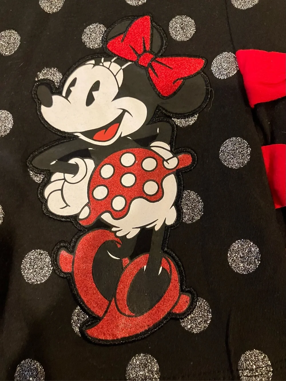 NEW Minnie Mouse Black & Red Girls Two-Piece Outfit